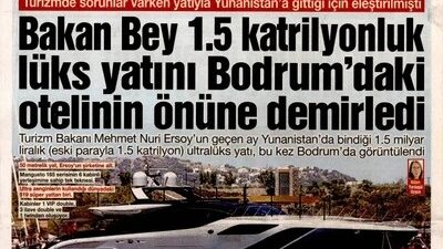 BAŞKAN! ‘SEN KAÇ LİRA OLDUĞUNU SÖYLEMEDİĞİN YATI NEREYE DEMİRLEDİN?’