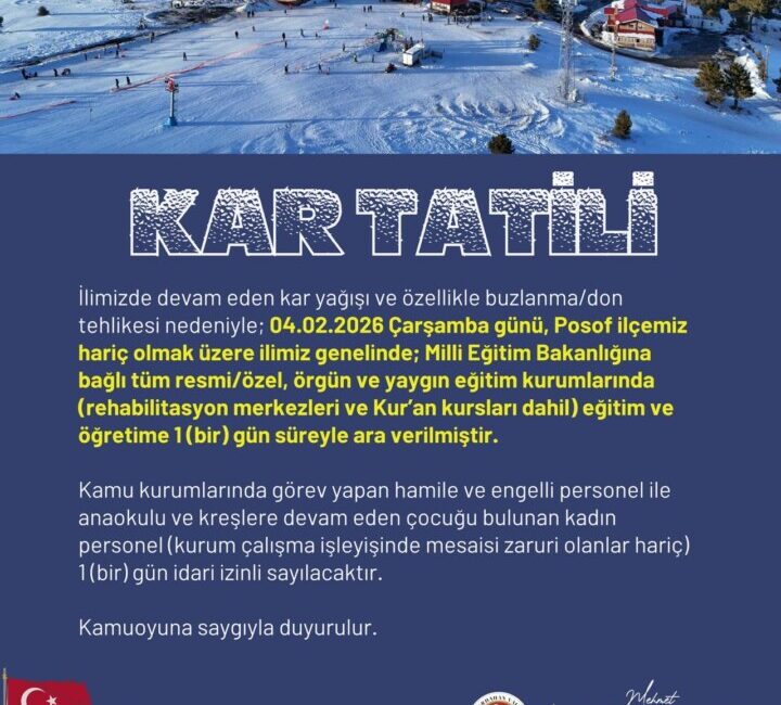 ÖĞRENCİLER TALEP ETTİ, VALİ OKULLARI TATİL ETTİ!