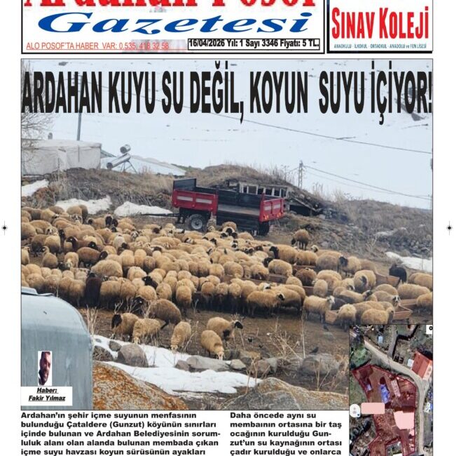 ARDAHAN’IN İÇME SU KAYNAĞININ ÜZERİNE KOM KURAN KOYUNLARIN SAHİBİ KÖY KORUYUCUSUYMUŞ!