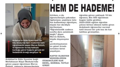 EŞİNİ YILIN ÖĞRETMENİ SEÇEN MÜDÜRÜN