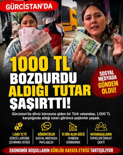 1.000 TL. Komşu Gürcistan’da